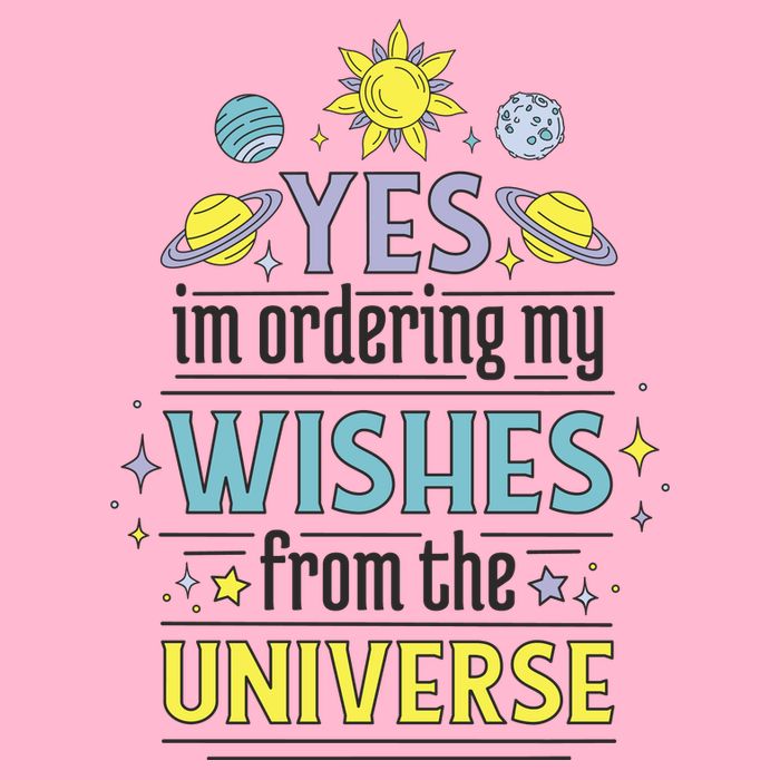 Ordering Wishes From The Universe Womens T-Shirt