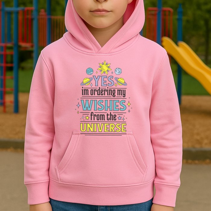 Ordering Wishes From The Universe Kids Hoodie
