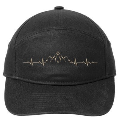 Outdoors Wildlife Forest Nature Heartbeat Mountains Hiking 7-Panel Snapback Hat