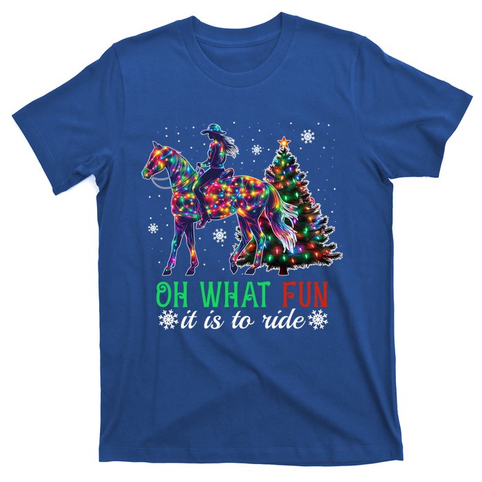 Oh What Fun It Is To Ride Christmas Horse Gift T-Shirt