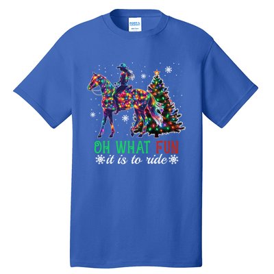 Oh What Fun It Is To Ride Christmas Horse Gift Tall T-Shirt