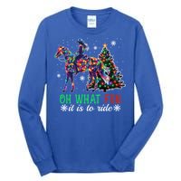 Oh What Fun It Is To Ride Christmas Horse Gift Tall Long Sleeve T-Shirt