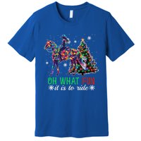 Oh What Fun It Is To Ride Christmas Horse Gift Premium T-Shirt