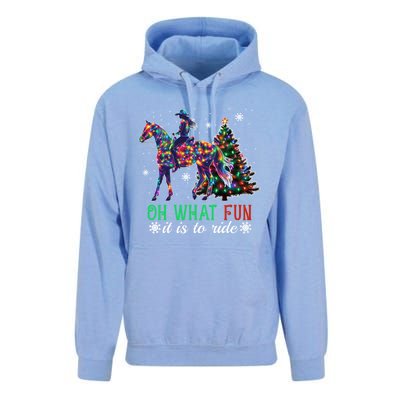 Oh What Fun It Is To Ride Christmas Horse Gift Unisex Surf Hoodie