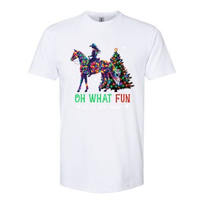 Oh What Fun It Is To Ride Christmas Horse Gift Softstyle CVC T-Shirt