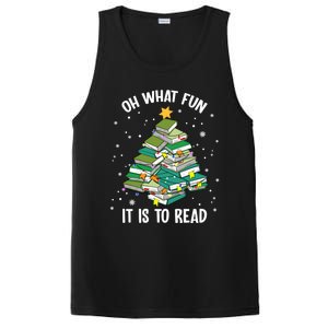 Oh What Fun It Is To Read Christmas Tree Book Lovers Gift PosiCharge Competitor Tank