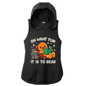 Oh What Fun It Is To Read Christmas Teacher Librarian Books  Ladies PosiCharge Tri-Blend Wicking Draft Hoodie Tank