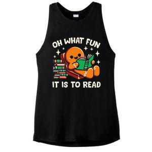 Oh What Fun It Is To Read Christmas Teacher Librarian Books  Ladies PosiCharge Tri-Blend Wicking Tank