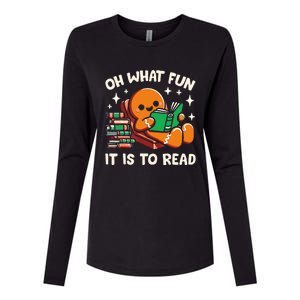 Oh What Fun It Is To Read Christmas Teacher Librarian Books  Womens Cotton Relaxed Long Sleeve T-Shirt