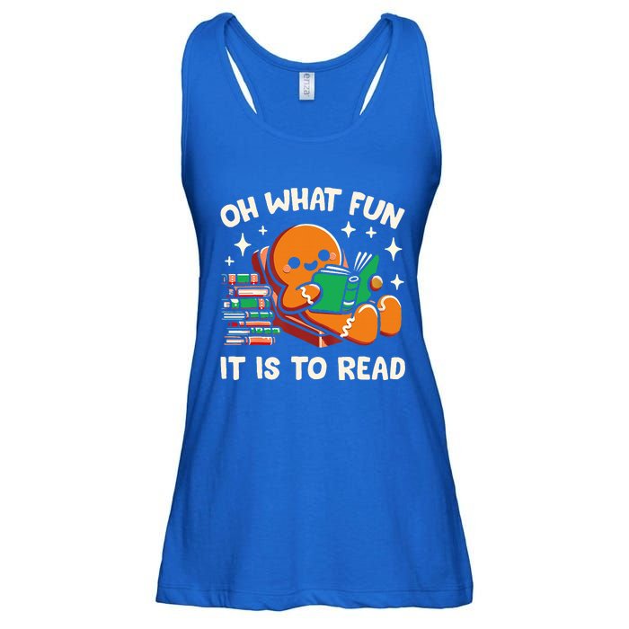 Oh What Fun It Is To Read Christmas Teacher Librarian Books  Ladies Essential Flowy Tank