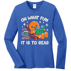 Oh What Fun It Is To Read Christmas Teacher Librarian Books  Ladies Long Sleeve Shirt