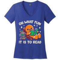 Oh What Fun It Is To Read Christmas Teacher Librarian Books  Women's V-Neck T-Shirt