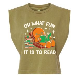 Oh What Fun It Is To Read Christmas Teacher Librarian Books  Garment-Dyed Women's Muscle Tee