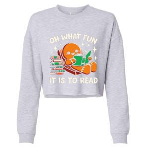 Oh What Fun It Is To Read Christmas Teacher Librarian Books  Cropped Pullover Crew