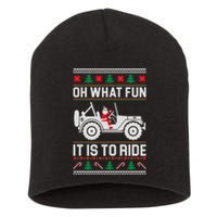 Oh What Fun 4x4 Offroad Suv Ugly Christmas Sweater Short Acrylic Beanie