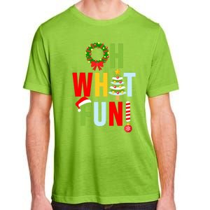 Oh What Fun Christmas With Wreath And Tree Adult ChromaSoft Performance T-Shirt