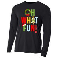 Oh What Fun Christmas With Wreath And Tree Cooling Performance Long Sleeve Crew