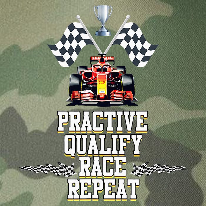 Open Wheel Formula Racing Car Practice Qualify Race Repeat Legacy Tie Dye Trucker Hat