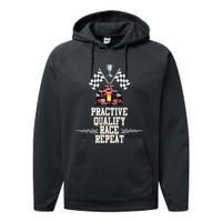 Open Wheel Formula Racing Car Practice Qualify Race Repeat Performance Fleece Hoodie