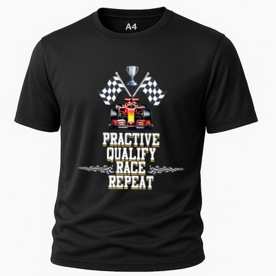 Open Wheel Formula Racing Car Practice Qualify Race Repeat Performance Shirt