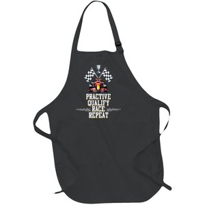 Open Wheel Formula Racing Car Practice Qualify Race Repeat Full-Length Apron With Pockets