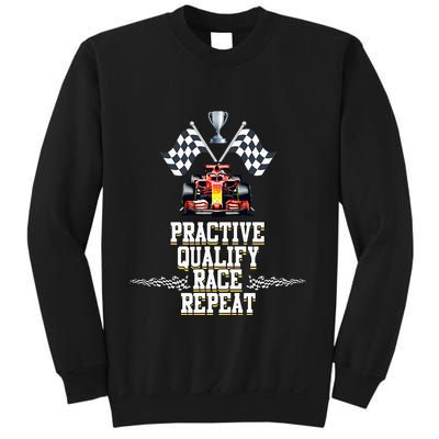 Open Wheel Formula Racing Car Practice Qualify Race Repeat Sweatshirt