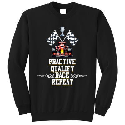 Open Wheel Formula Racing Car Practice Qualify Race Repeat Sweatshirt