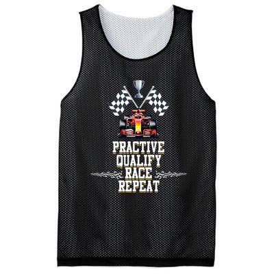 Open Wheel Formula Racing Car Practice Qualify Race Repeat Mesh Reversible Basketball Jersey Tank