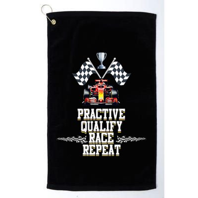 Open Wheel Formula Racing Car Practice Qualify Race Repeat Golf Towel