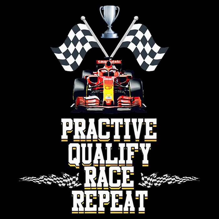 Open Wheel Formula Racing Car Practice Qualify Race Repeat Toddler T-Shirt