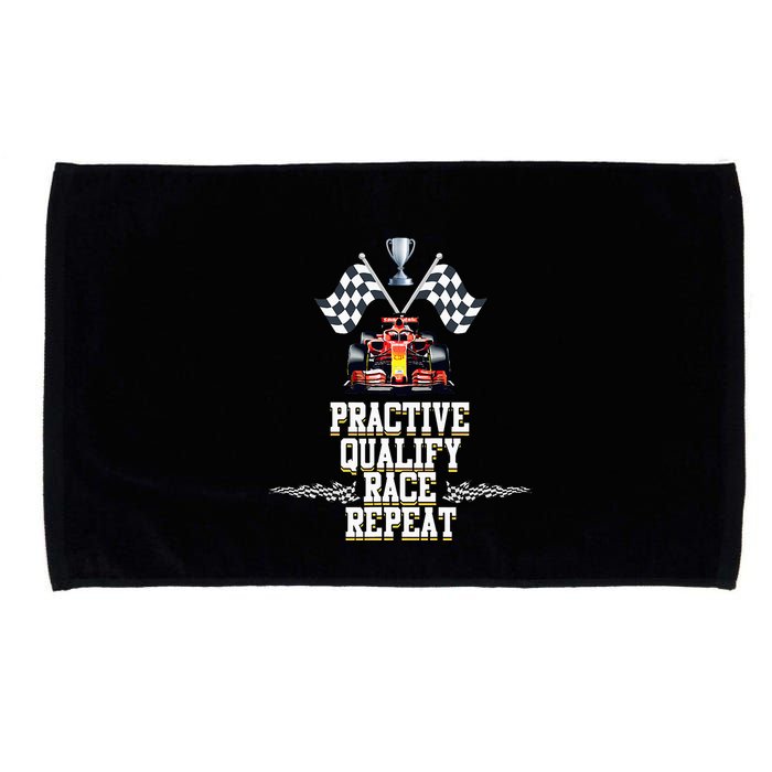 Open Wheel Formula Racing Car Practice Qualify Race Repeat Microfiber Hand Towel