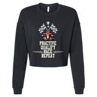 Open Wheel Formula Racing Car Practice Qualify Race Repeat Cropped Pullover Crew