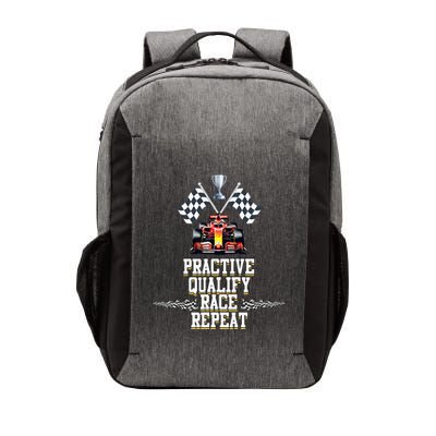 Open Wheel Formula Racing Car Practice Qualify Race Repeat Vector Backpack