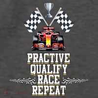 Open Wheel Formula Racing Car Practice Qualify Race Repeat Vector Backpack