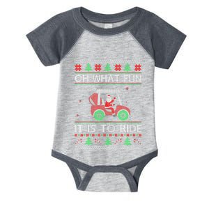 Oh What Fun It Is to Ride Golf Car Ugly Sweater Christmas Infant Baby Jersey Bodysuit