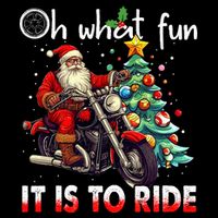 Oh What Fun It Is To Ride Santa Motorcycle  Impact Tech Backpack