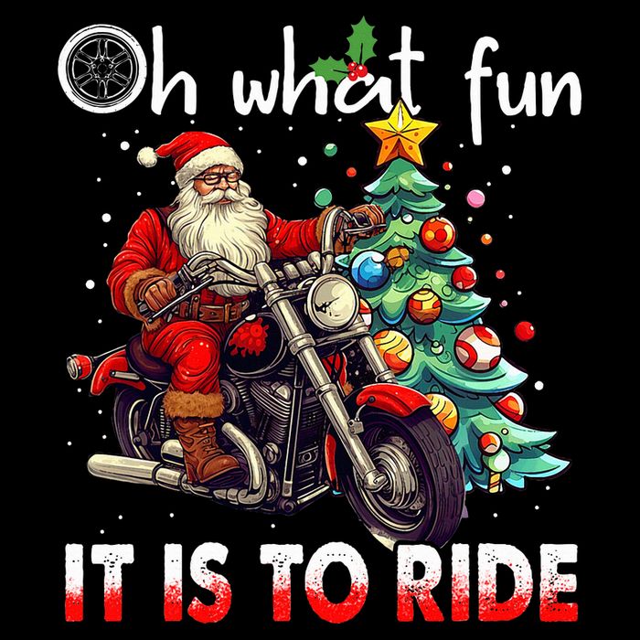 Oh What Fun It Is To Ride Santa Motorcycle  Impact Tech Backpack