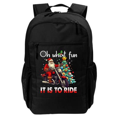 Oh What Fun It Is To Ride Santa Motorcycle  Backpack