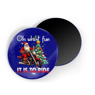 Oh What Fun It Is To Ride Santa Motorcycle  Magnet