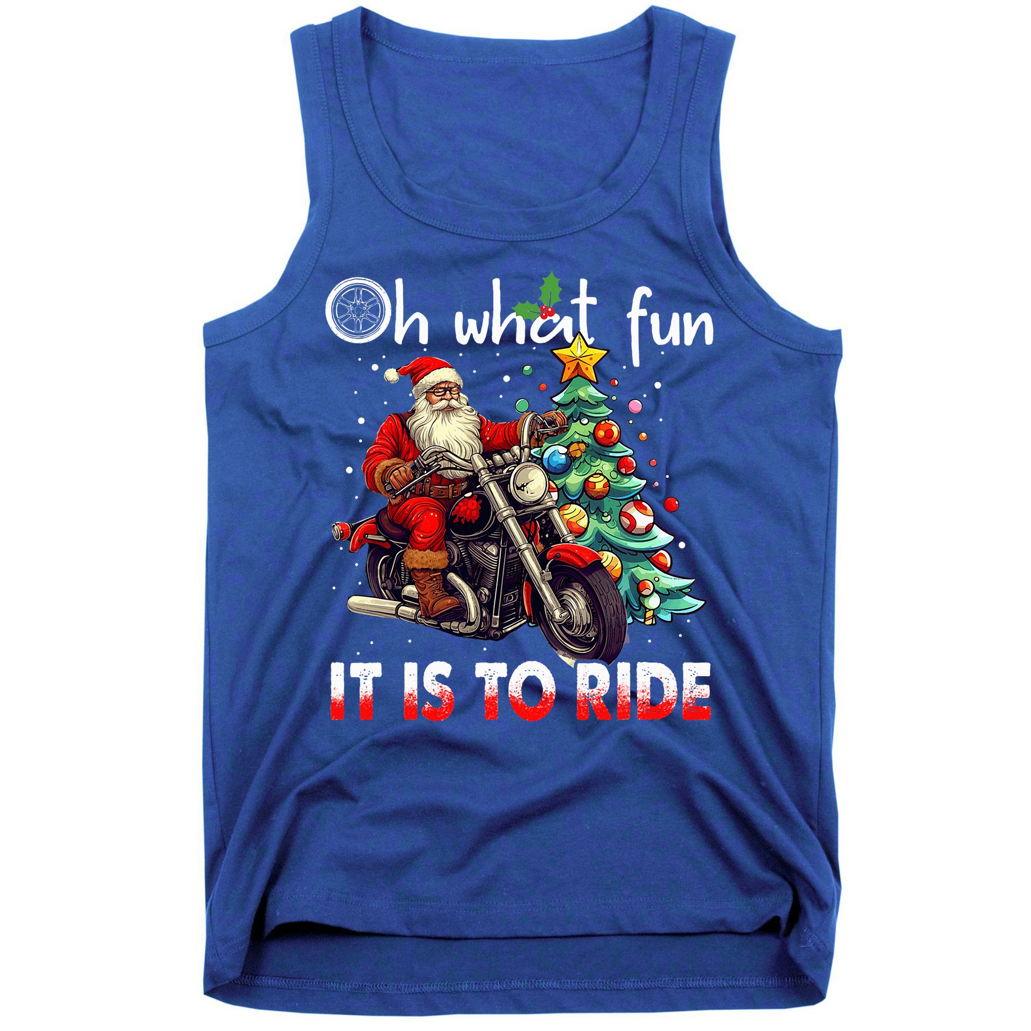 Oh What Fun It Is To Ride Santa Motorcycle  Tank Top