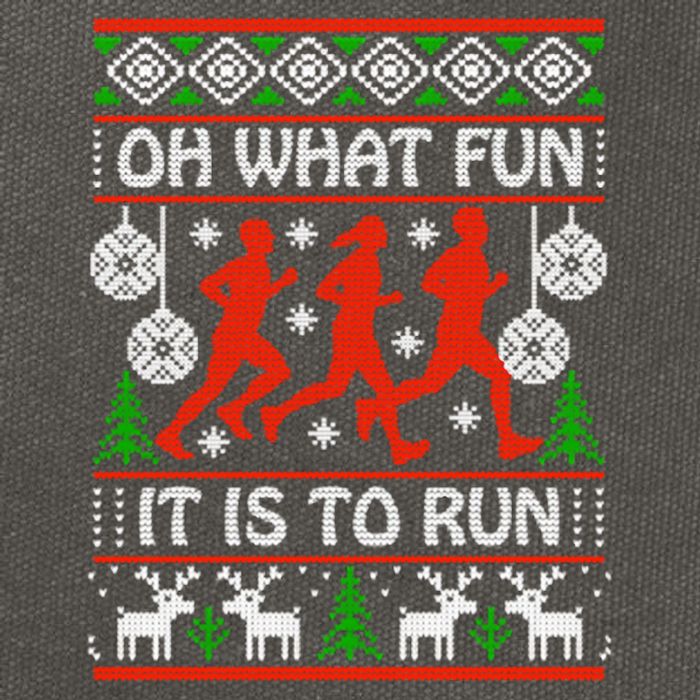 Oh What Fun It Is To Run Ugly Christmas Cotton Canvas Backpack