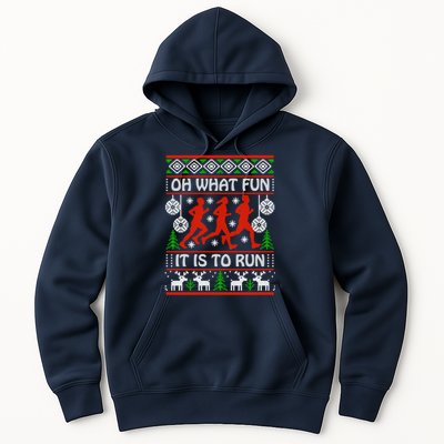 Oh What Fun It Is To Run Ugly Christmas Hoodie