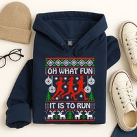 Oh What Fun It Is To Run Ugly Christmas Hoodie