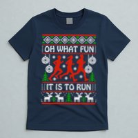 Oh What Fun It Is To Run Ugly Christmas T-Shirt