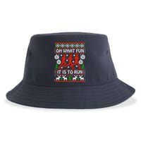 Oh What Fun It Is To Run Ugly Christmas Sustainable Bucket Hat