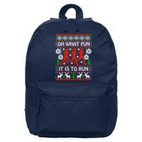 Oh What Fun It Is To Run Ugly Christmas 16 in Basic Backpack