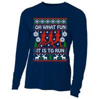 Oh What Fun It Is To Run Ugly Christmas Cooling Performance Long Sleeve Crew