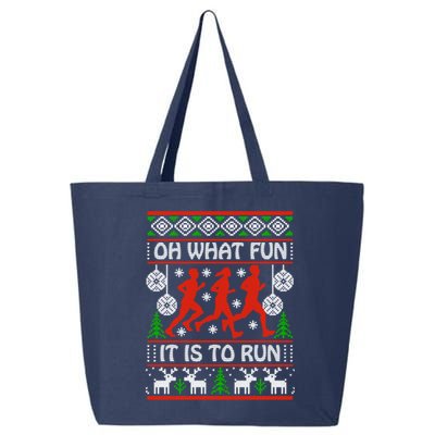 Oh What Fun It Is To Run Ugly Christmas 25L Jumbo Tote