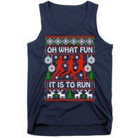 Oh What Fun It Is To Run Ugly Christmas Tank Top