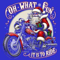 Oh What Fun It Is To Ride Motorcycle Biker Santa Xmas Gift Tank Top